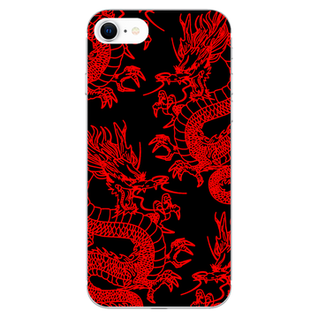 Чехол Красные Драконы для iPhone SE 3 2022 / iPhone SE 2 2020 / iPhone 7 / iPhone 8 3471 фото