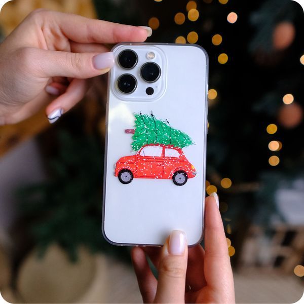 Чехол Новогодняя Машина для iPhone 14 Pro Max 3983 фото
