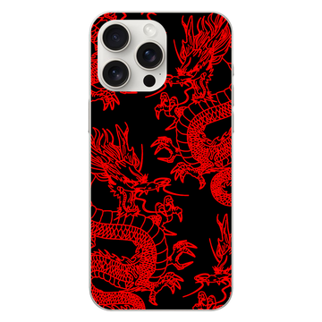 Чехол Красные Драконы для iPhone 15 Pro 3383 фото