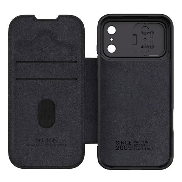 Кожаный чехол-книжка Nillkin Qin Pro Camshield для Apple iPhone 17 Pro Max 3712 фото