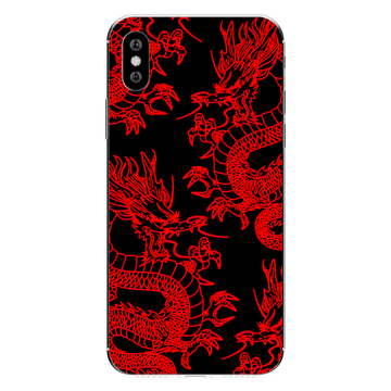 Чехол Красные Драконы для iPhone XS Max 3455 фото
