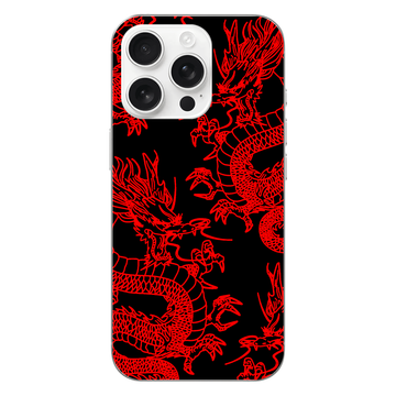 Чехол Красные Драконы для iPhone 16 Pro Max 3363 фото