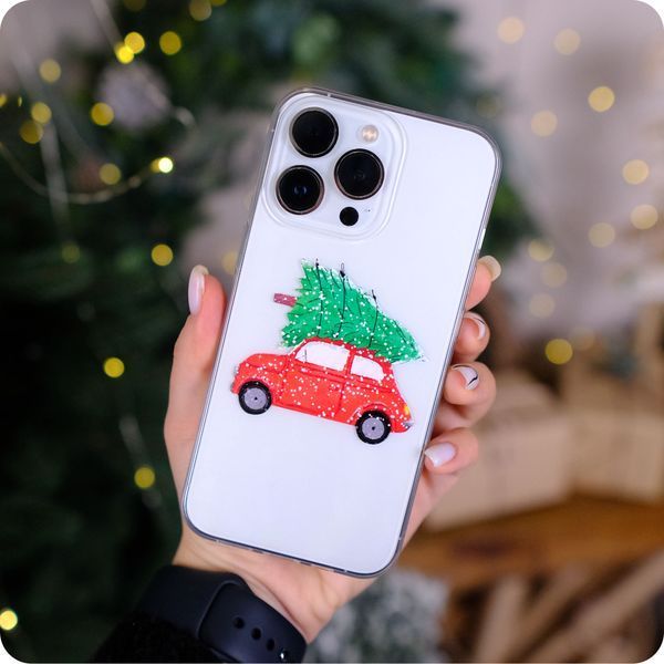 Чохол Новорічне Авто для iPhone 16 Plus 3959 фото